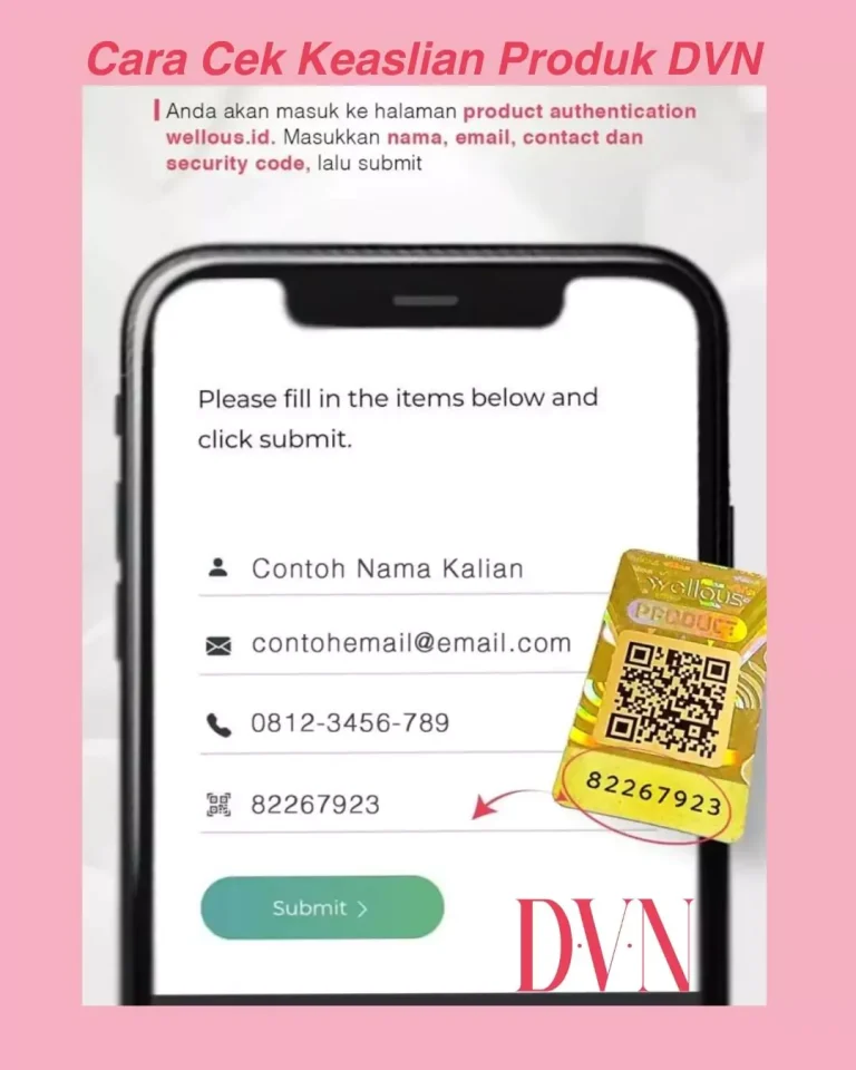 cek keaslian DVN Live Well Skin 4