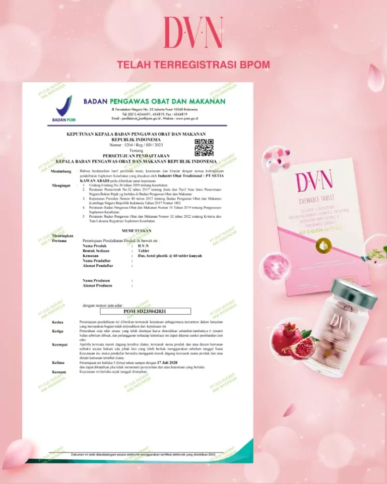 Sertifikat BPOM DVN